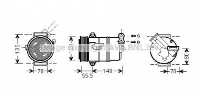 AVA QUALITY COOLING olk498 -  Компрессор, кондиционер
